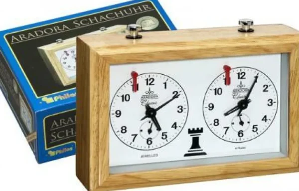 Philos Aradora Houten Schaakklok (Mechanisch) Cheap