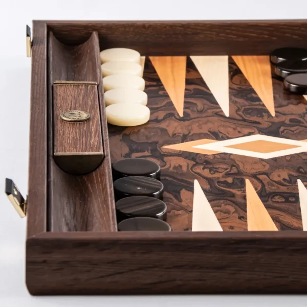 Manopoulou Backgammon: California Walnut Burl Discount