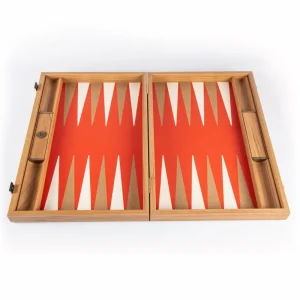 Manopoulou Backgammon: Cinnabar Red - Large Hot