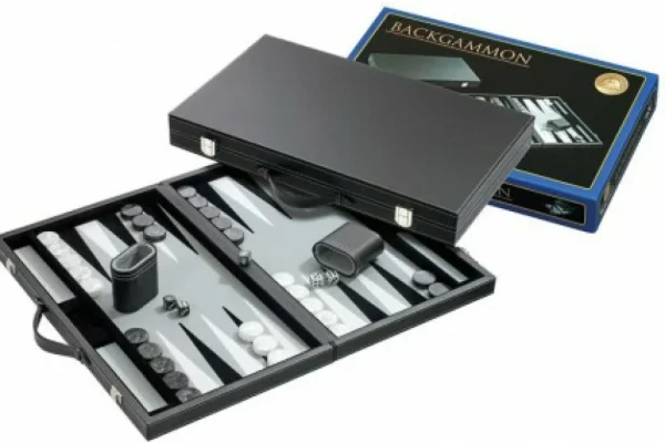Philos Backgammon Koffer Groot Standaard (Grijs) Fashion