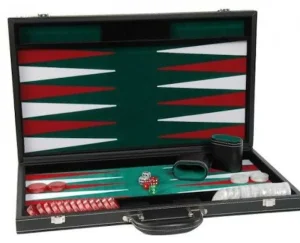 Philos Backgammon Koffer Groot Standaard (Groen) Fashion