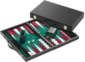 Philos Backgammon Koffer Medium Standaard (Groen) New