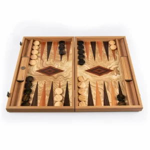 Manopoulou Backgammon: Olive Burl - Medium Best