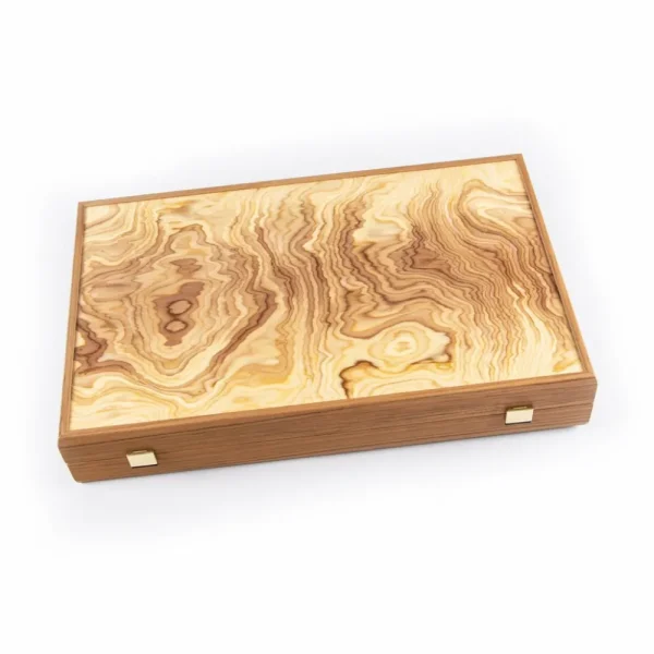 Manopoulou Backgammon: Olive Burl - Small Discount