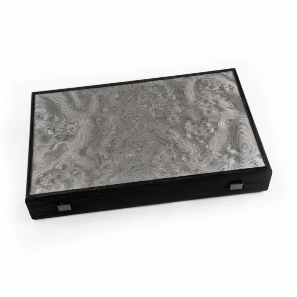 Manopoulou Backgammon: Pearly Grey Vavona - Large Sale