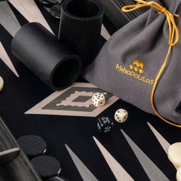 Manopoulou Backgammon: Pearly Grey Vavona - Large Sale