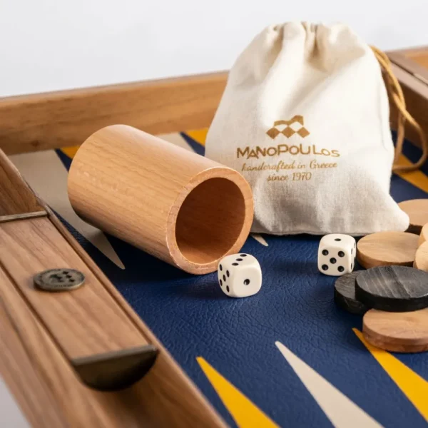 Manopoulou Backgammon: Royal Blue - Large Discount