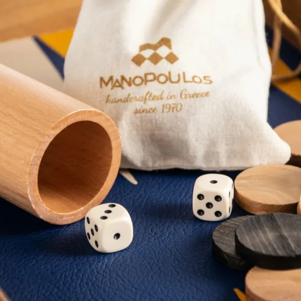 Manopoulou Backgammon: Royal Blue - Large Discount