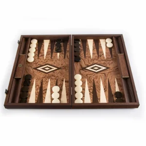 Manopoulou Backgammon: Walnut Burl - Large Best