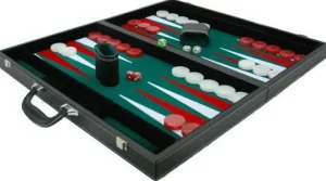 Hot Games Backgammonkoffer Zwart/Groen Xl Cheap