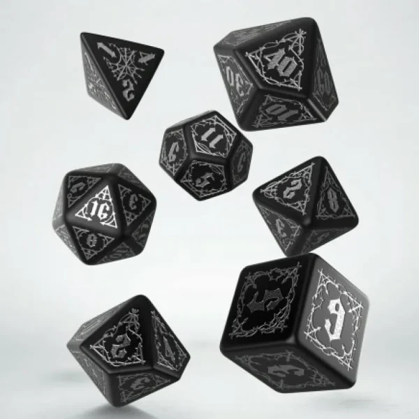 Q Workshop Bloodsucker Black & Silver Dice Set Online