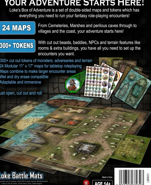Loke Battle Mats Box Of Adventure - Coast Of Dread Best