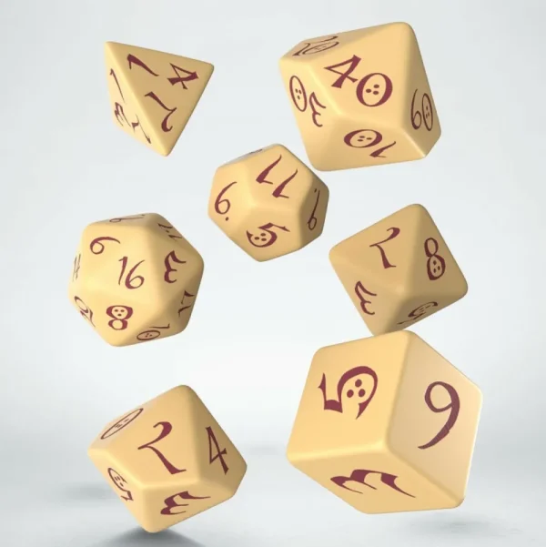 Q Workshop Classic Rpg Beige & Burgundy Dice Set (7) Shop