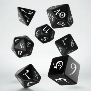 Q Workshop Classic Rpg Black & White Dice Set (7) Sale