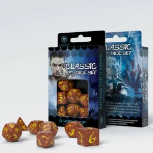Q Workshop Classic Rpg Caramel & Yellow Dice Set (7) Fashion