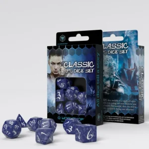 Q Workshop Classic Rpg Cobalt & White Dice Set (7) Sale