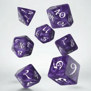 Q Workshop Classic Rpg Lavender & White Dice Set (7) Cheap