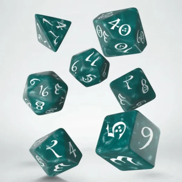 Q Workshop Classic Rpg Stormy & White Dice Set (7) Fashion
