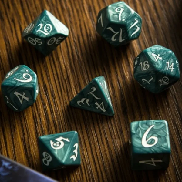 Q Workshop Classic Rpg Stormy & White Dice Set (7) Fashion