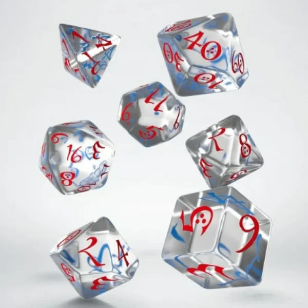 Q Workshop Classic Rpg Translucent & Blue-Red Dice Set (7) Online
