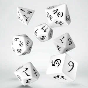 Q Workshop Classic Rpg White & Black Dice Set (7) Hot