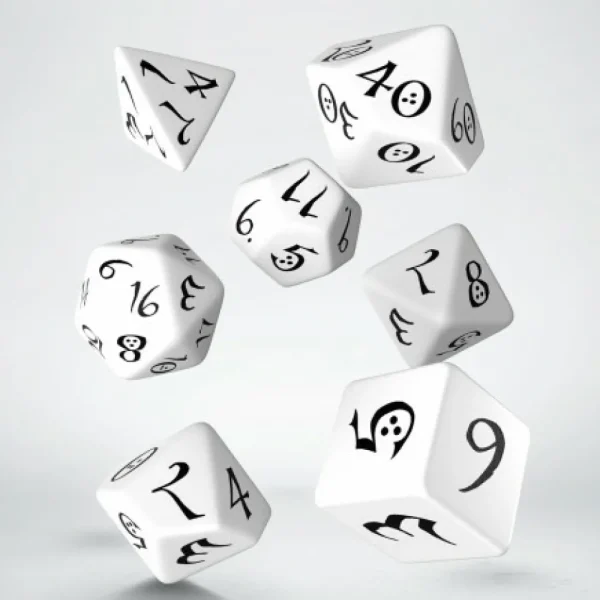 Q Workshop Classic Rpg White & Black Dice Set (7) Hot