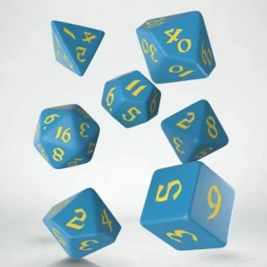 Q Workshop Classic Runic Blue & Yellow Dice Set (7) Fashion