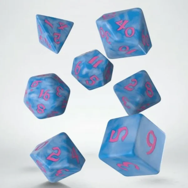 Q Workshop Classic Runic Glacier & Pink Dice Set (7) Store