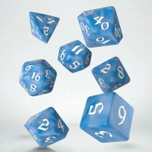 Q Workshop Classic Runic Glacier & White Dice Set (7) Outlet