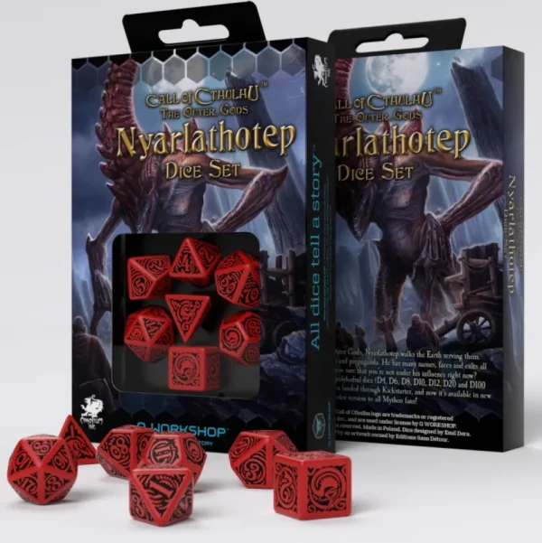 Q Workshop Coc The Outer Gods Nyarlathotep Dice Set (7) Fashion