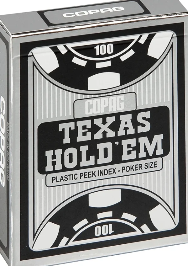 Copag - Texas Hold'Em Silver - 4 Peek Index - Tbx Black Cheap