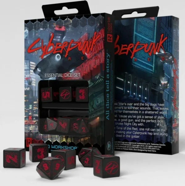 Q Workshop Cyberpunk Red Essential Dice Set (6) Outlet