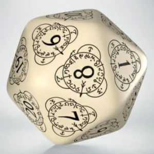 Q Workshop D20 Level Counter Beige & Black Die (1) Cheap