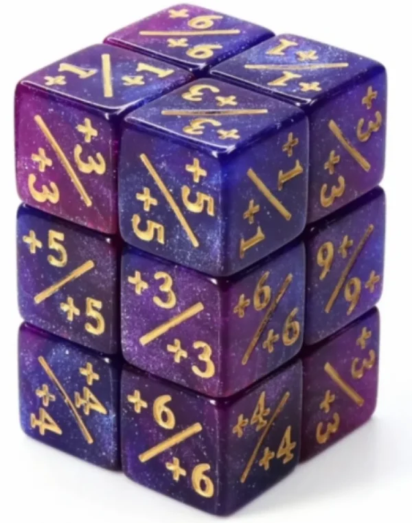 Foam Brain Dice +1/+1 Dark Blue & Purple Counters For Magic (8) Clearance
