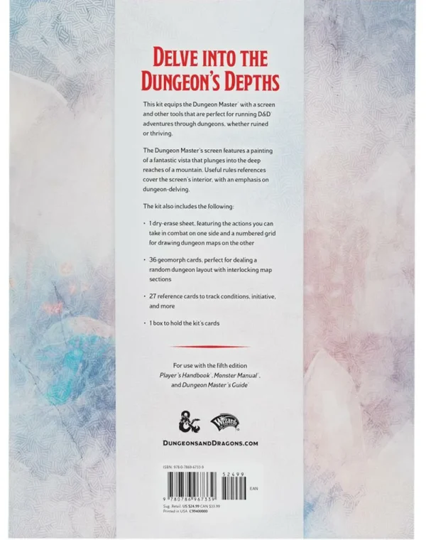 Wizards of the Coast D&D 5.0: Dungeon Master'S Screen Wilderness Kit Dungeon Kit Cheap