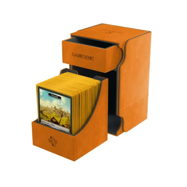 Gamegenic Deckbox: Watchtower 100+ Convertible Orange Clearance