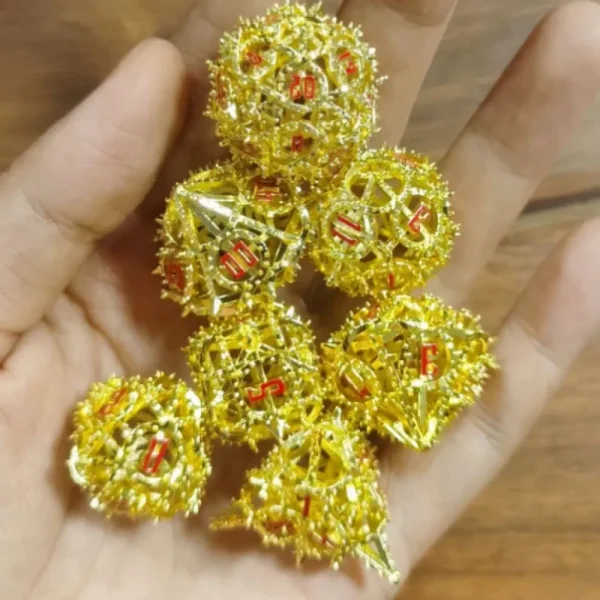 Hymngo Demon Cage Hollow Dice Set Gold (7) Store