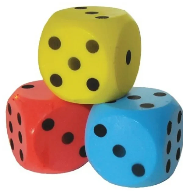 Hot Games Dobbelsteen Schuimrubber Rood New