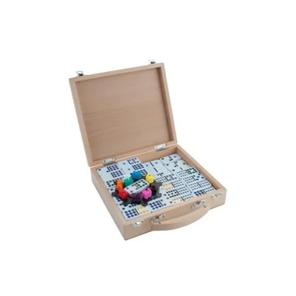Hot Games Domino Mexican Train In Houten Kist Cheap
