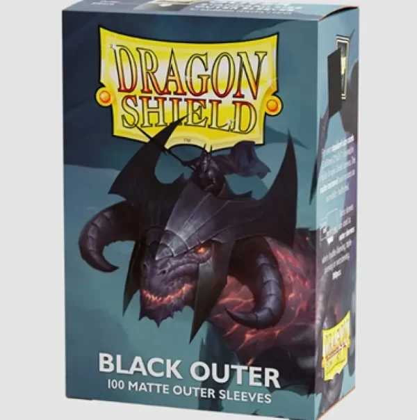 Arcane Tinmen Dragon Shield - Outer Sleeves - Matte Black (100) New
