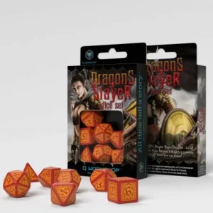 Q Workshop Dragon Slayer Red & Orange Dice Set Clearance