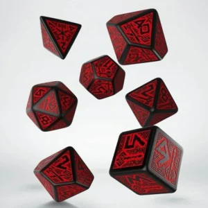 Q Workshop Dwarven Black & Red Dice Set (7) Discount