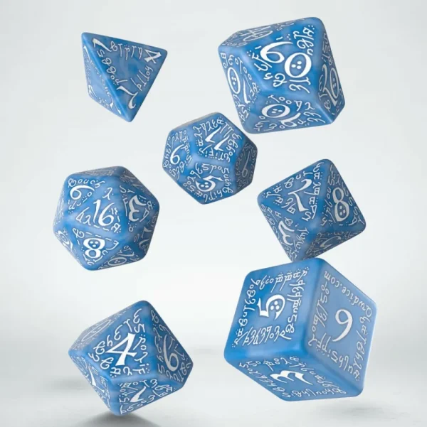 Q Workshop Elvish Glacier & White Dice Set (7) Cheap