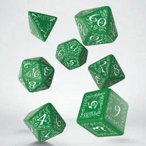 Q Workshop Elvish Green & White Dice Set (7) Best