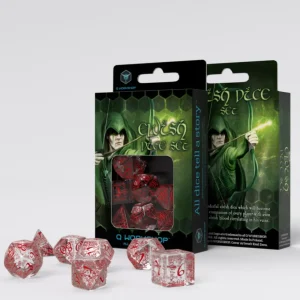 Q Workshop Elvish Translucent & Red Dice Set (7) Online