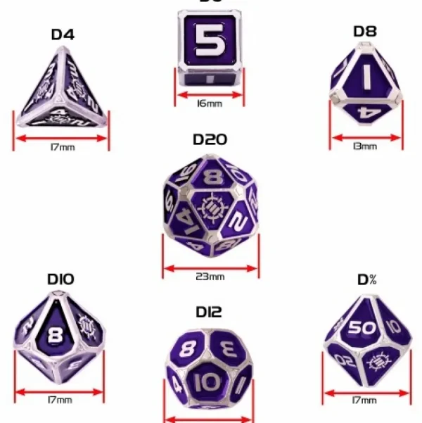 Enhance Gaming Enchance Rpg Dice Set - Purple (Collector'S Edition) Fashion