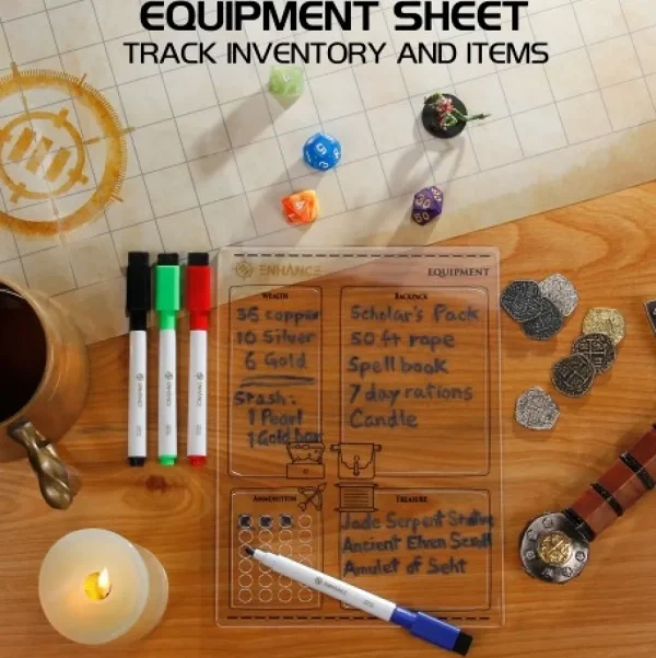 Enhance Gaming Enhance Rpg Acrylic Character Sheet Flash Sale