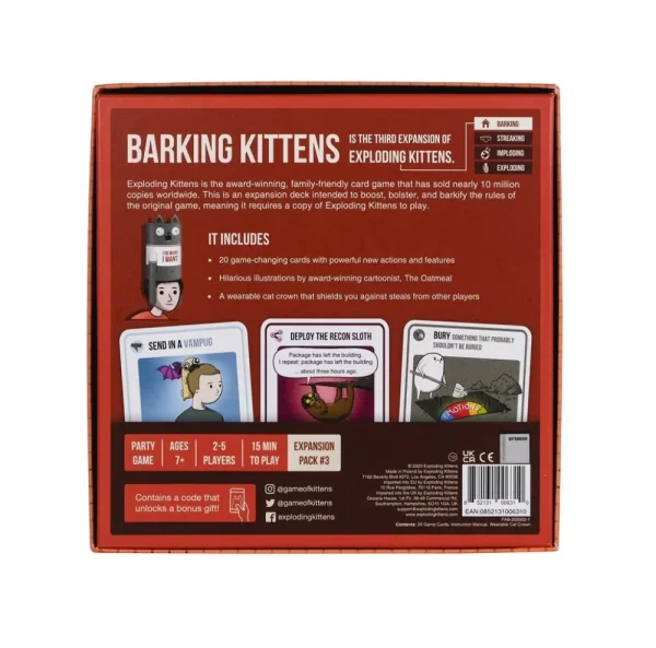 Exploding Kittens : Barking Kittens Expansion Fashion