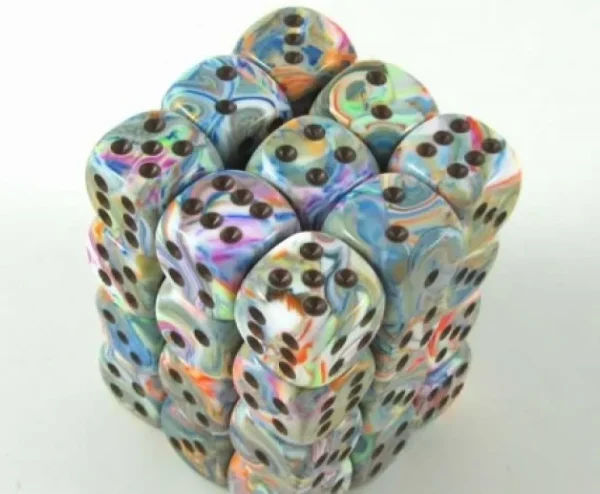 Chessex Festive Vibrant/Brown D6 12Mm Dobbelsteen Set (36 Stuks) Clearance