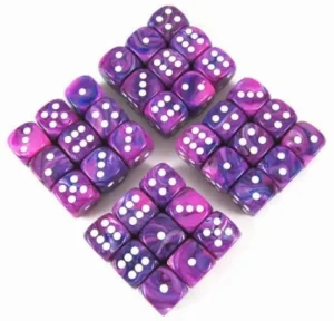 Chessex Festive Violet/White D6 12Mm Dobbelsteen Set (36 Stuks) Online